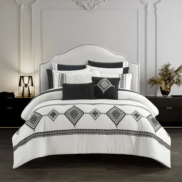 Better Homes & Gardens 12 Piece Black & White Summit Bed in A Bag Queen - Each