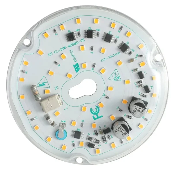 Ledytech 3.93'' Retrofit Light Kit for Ceiling Flush Light Ceiling Fan Light Replacement Panel PCB 18W 3000K 6000K 1800Lm 120V CRI90 Dimmable (warm