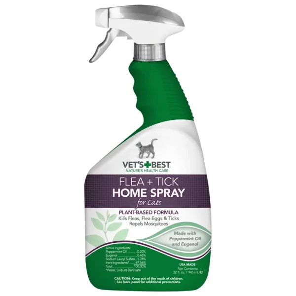 Vet's Best Flea & Tick Home Spray for Cats - 32 oz