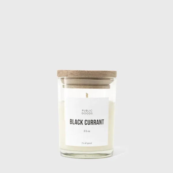 Public Goods Black Currant Soy Candle 3.5oz Wood Lid - 3.5 oz at AnyDen