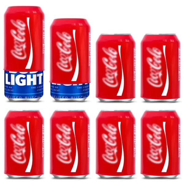 Can Covers That Look Like Soda, Silicone Sleeves for Cans, Can Wraps, Fits All 12fl oz 355ml (Red - 8 Pack)