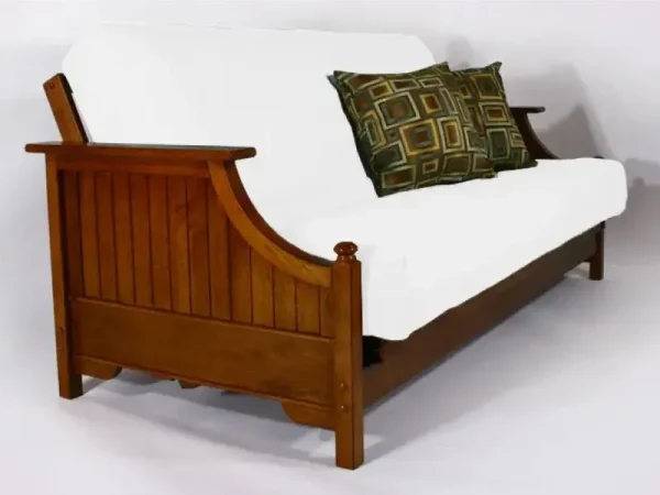 White - Solid Organic Cotton Twill Futon Cover
