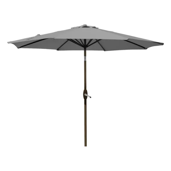 Westin Outdoor 9806302 9 ft. Patio Table Umbrella with Tilt & Crank Gray