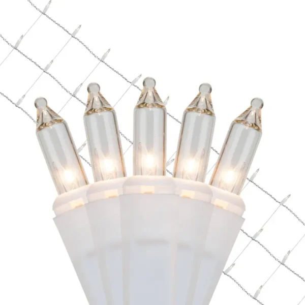 Kringle Traditions 150-Light Christmas Column Wrap, Clear/White Wire