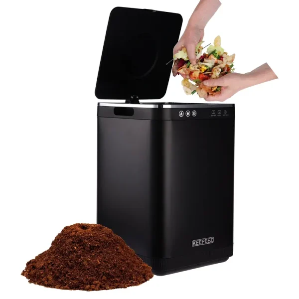 KEEPEEZ 4 L Large Capacity Odoroster for Kitchen, Turn Food Waste to Fertilizer for Garden, Food Waste Compost Machineless Quiet Electric Comp