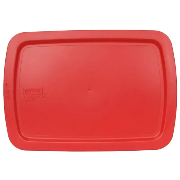 Pyrex C-233-PC Red Easy Grab Plastic Replacement Food Storage Lid, Made in The USA