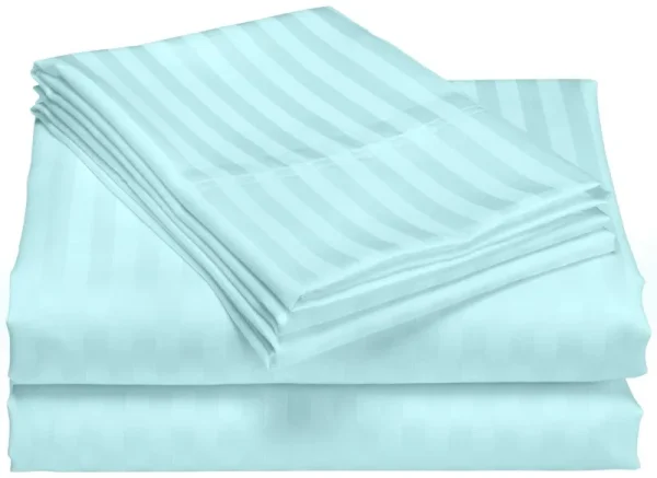 Home Sweet Home Dreams Inc 1200 Thread Count Stripe Weave Cotton Sheet Set King Grey Single