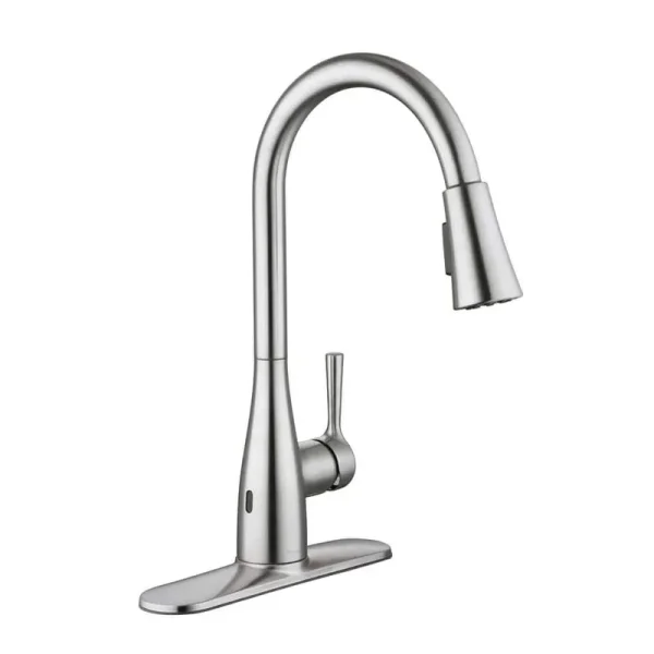 Glacier Bay Sadira Touchless Single-Handle Pull-Down Sprayer Kitchen Faucet with TurboSpray and FastMount in Stainless Steel
