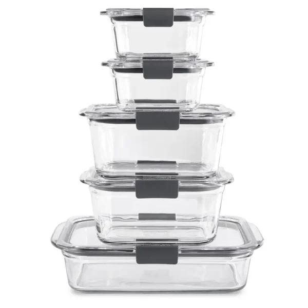 Rubbermaid Brilliance Containers & Lids, Glass