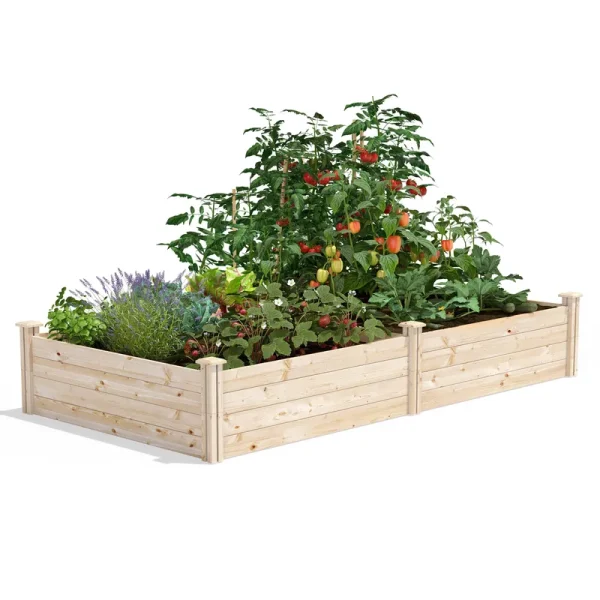 Greenes Fence 4 ft. x 8 ft. x 14 in. Original Pine Raised Garden Bed