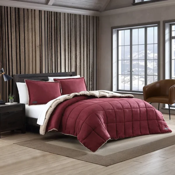Eddie Bauer Sherwood Comforter Set, Red, Twin