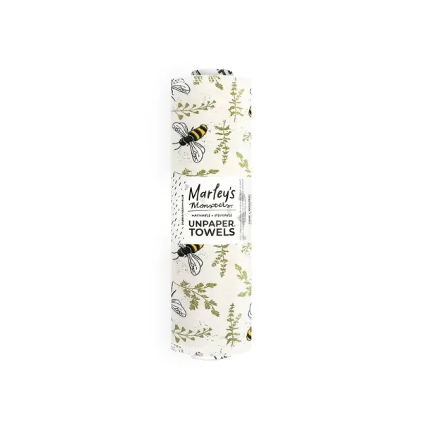 Rolled Unpaper Towels (12 or 24 Bundle) 12 Pack / Bees and Plants