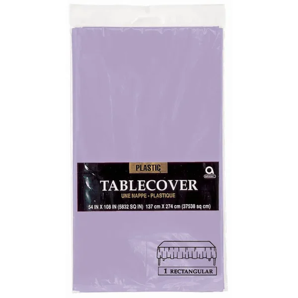 Lavender Plastic Table Cover