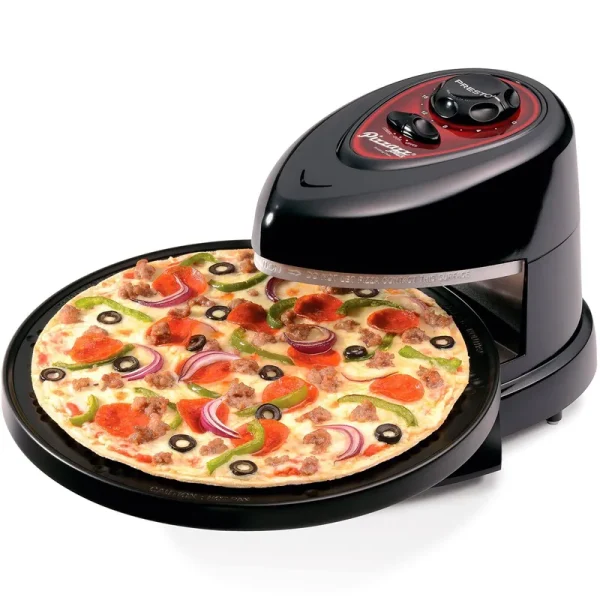Presto Semi-Gloss Black Electric Pizza Oven