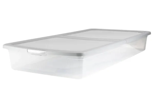 Project Source 17.5-Gallon (70-Quart) Clear Underbed Tote with Standard Snap Lid | 7234-010-522