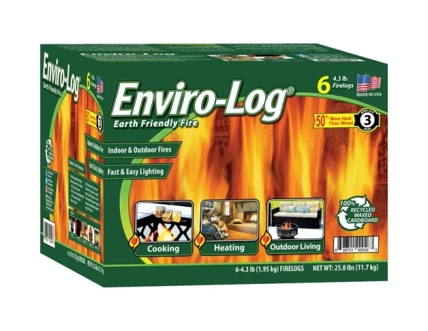 Enviro-Log 6 Pack 4.3 lb Firelogs, Green