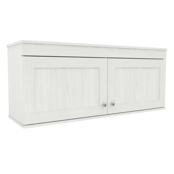 Inval Shaker Wall Mounted 2 - Door Laminate Kitchen Cabinet 47"w, Washed Oak