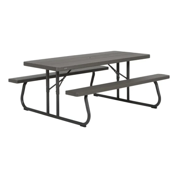 Lifetime 6 Foot Folding Picnic Table, Brown, 60105