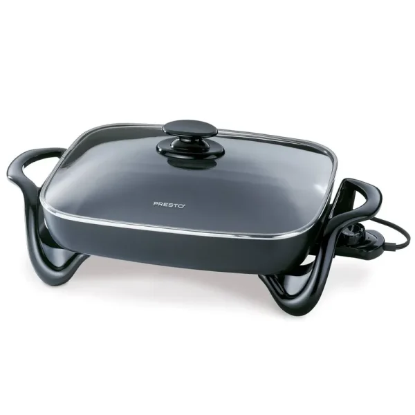 Presto Cast Aluminum Electric Skillet with Glass Lid, 16"