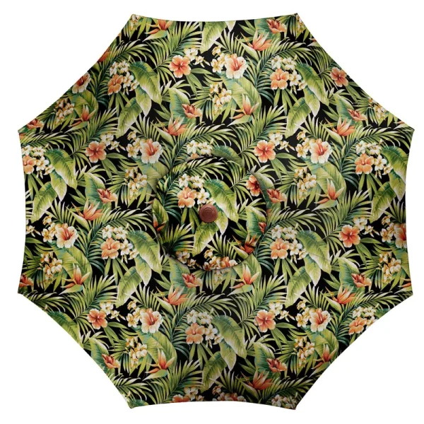 BrylaneHome Outdoor 9ft Tilt-and-Crank Umbrella with 8 Sturdy Steel Ribs Heavy Duty Fade-Resistant Tilting Shade Patio Garden Backyard D��cor Pool Home