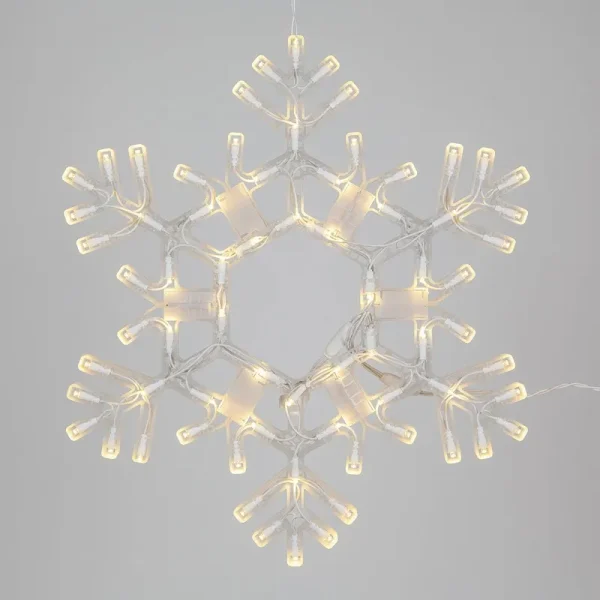 Kringle Traditions 20" Folding Warm White Snowflake Decoration LED Sno