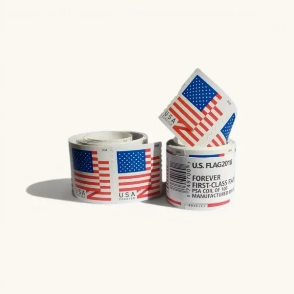2018 US Flag First-Class - Forever Postage Stamps - Bulk Coil of 100 for Business Mail