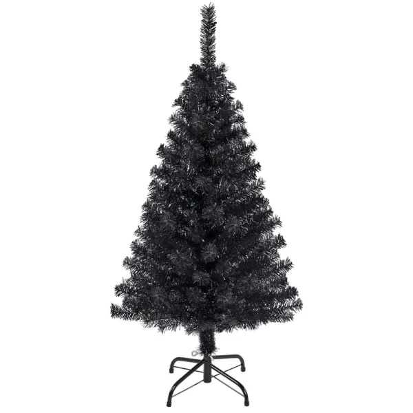 Yaheetech 4ft Pre-Lit Black Artificial Christmas Tree