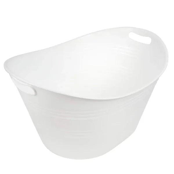 Oval Plastic Tub by Celebrate It in White | 21.06" x 16" x 11.8" | Michaels