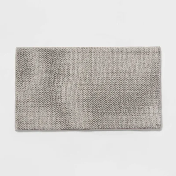 20"x34" Performance Plus Cotton Memory Foam Bath Rug Light Gray - Threshold