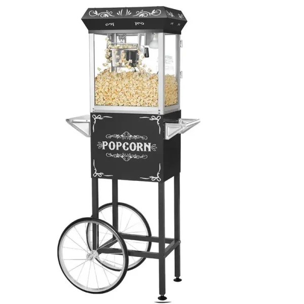 Great Northern 661924EPN Foundation Popcorn Machine with Cart- Popper Makes 2 GALLONS- 6-Ounce Kettle, Old Maids Drawer, Warming Tray & Scoop