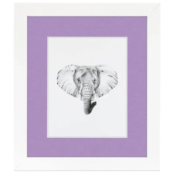 11" x 14" Matte Single Picture Frame in White ArtToFrames Mat Color: Lavender Mist