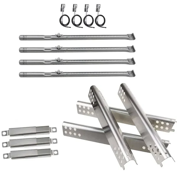 Replacement Parts for Charbroil Advantage 463344116 Grill, Grill Pipe Burner, Heat Plate Shield, Adjustable Carryover Tube and Grill Igniter