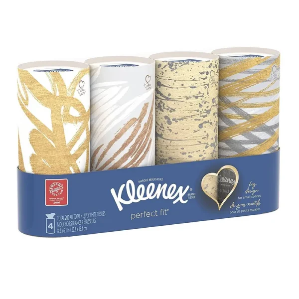 Kleenex Tissues, 2-Ply, Perfect Fit - 4 - 50 packs tissues [200 tissues]