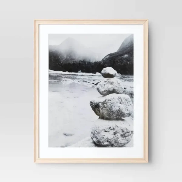 22" x 28" Matted to 18" x 24" Wedge Poster Frame Natural - Threshold
