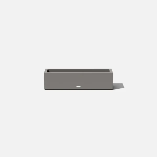 Veradek Metallic Series Window Box Planter Gray