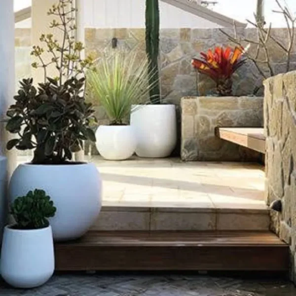Dorlis Fiberstone Pot Planter Orren Ellis Size: 21.5" H x 20" W x 20" D, Color: White