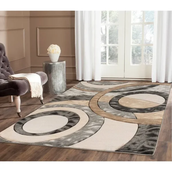 Adonia Abstract Brown/Gray/Black Area Rug Wrought Studio Rug Size: Rectangle 5'2" x 7'5"