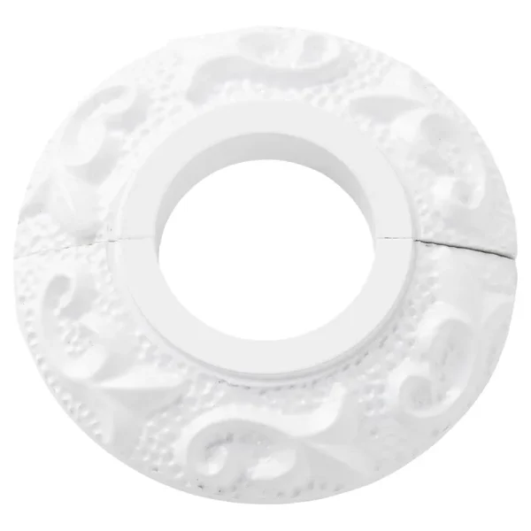 Signature Hardware 907302-1.25 Floral Textured Radiator Flange - White