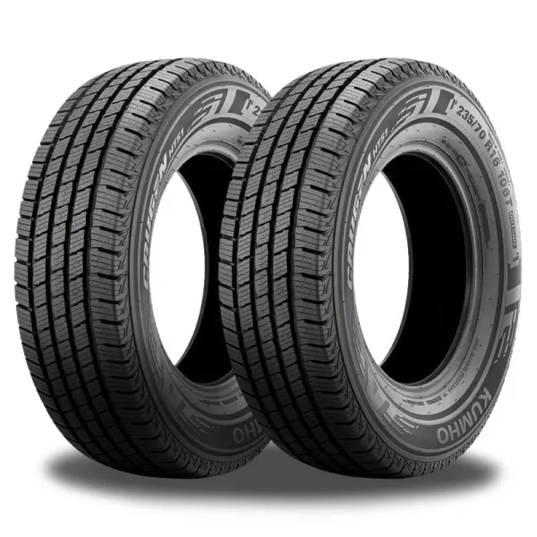 Pair of 2 Kumho Crugen HT51 P275/55R20 111T All-Season Tires 70000 Mileage, 3PMSF Rated 2182033 / 275/55/20 / 2755520