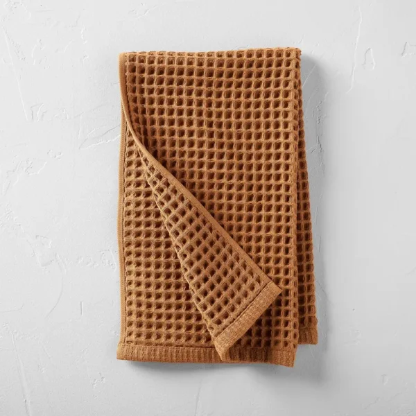 Waffle Hand Towel Warm Brown - Casaluna