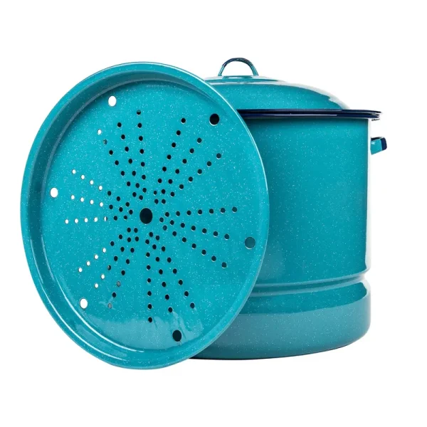 Cinsa Steamer Pot, with Lid & Trivet, 34 Quart - 1 set