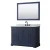 Dark Blue / White Carrara Marble Top / Matte Black Hardware
