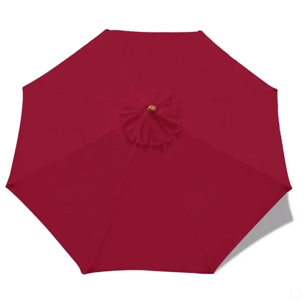MASTERCANOPY Patio Umbrella 7.5 ft Replacement Canopy for 8 Ribs-Burgundy