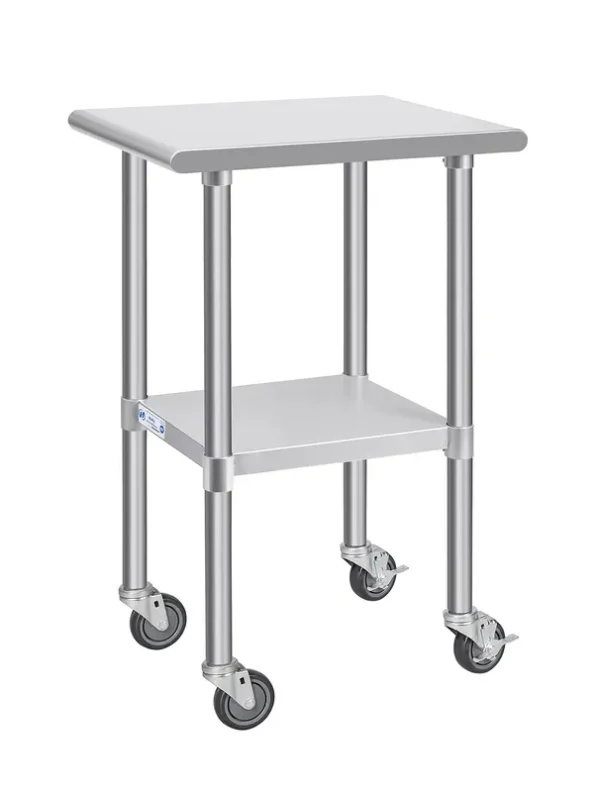 Hally Stainless Steel Table for Prep & Work 24 x 18 Inches