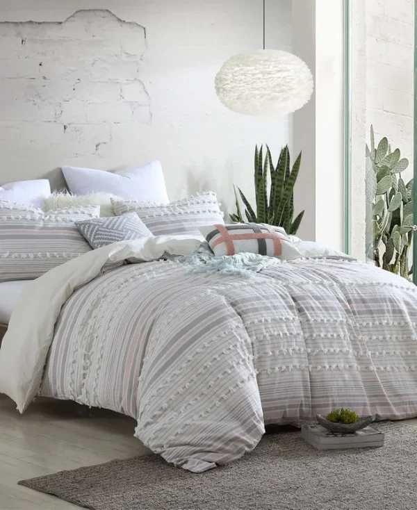Anahita' 5-Piece Cotton Comforter Set Blush / Full/Queen