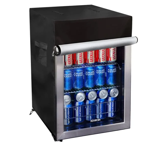 Bitubi Beverage Refrigerator Cooler Cover,Outdoor Fridge Cover ÿ Waterproof, Dustproof, Sun-Proof, 20" W x 20" D x 33" H. Suitable for Most 3.2