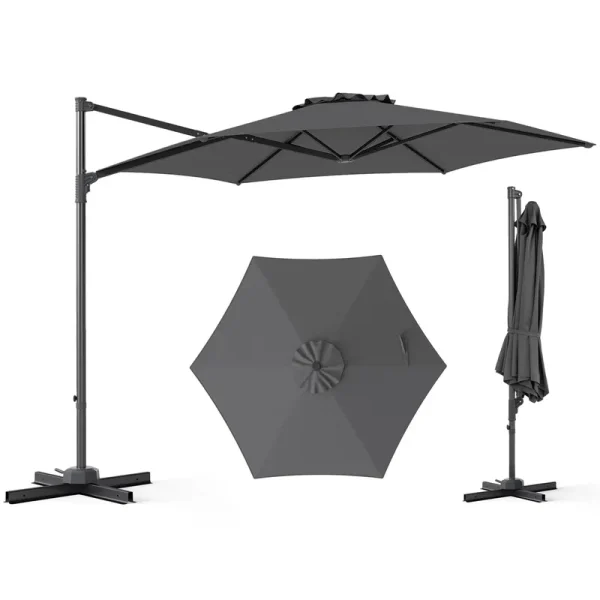 Tangkula 10FT Patio Umbrella Offset Cantilever Outdoor Umbrella