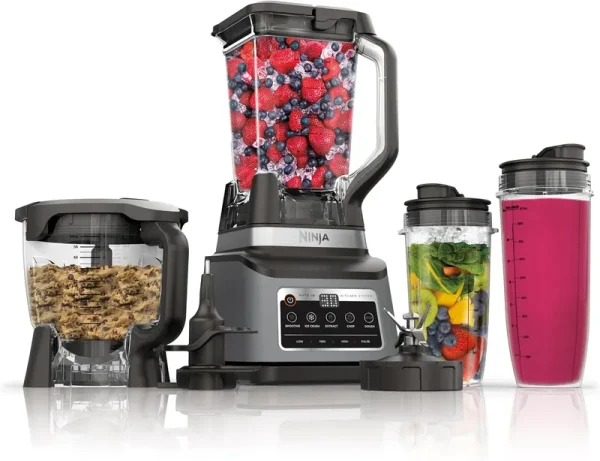 2025 Ninja BN801 Professional Plus Kitchen System  1400 WP  5 Functions for Smoothies  Chopping  Dough & More with Auto IQ  72-oz.* Blender Pitcher  64-oz. Processor Bowl  (2) 24-oz. To-Go Cups  Grey