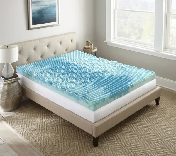 Henredon 4" Full Gellux Gel Infused Cooling Foam Mattress Topper