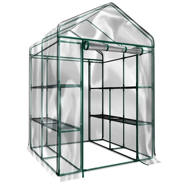 Home-Complete Walk-In Greenhouse Indoor Outdoor with 8 Sturdy Shelves